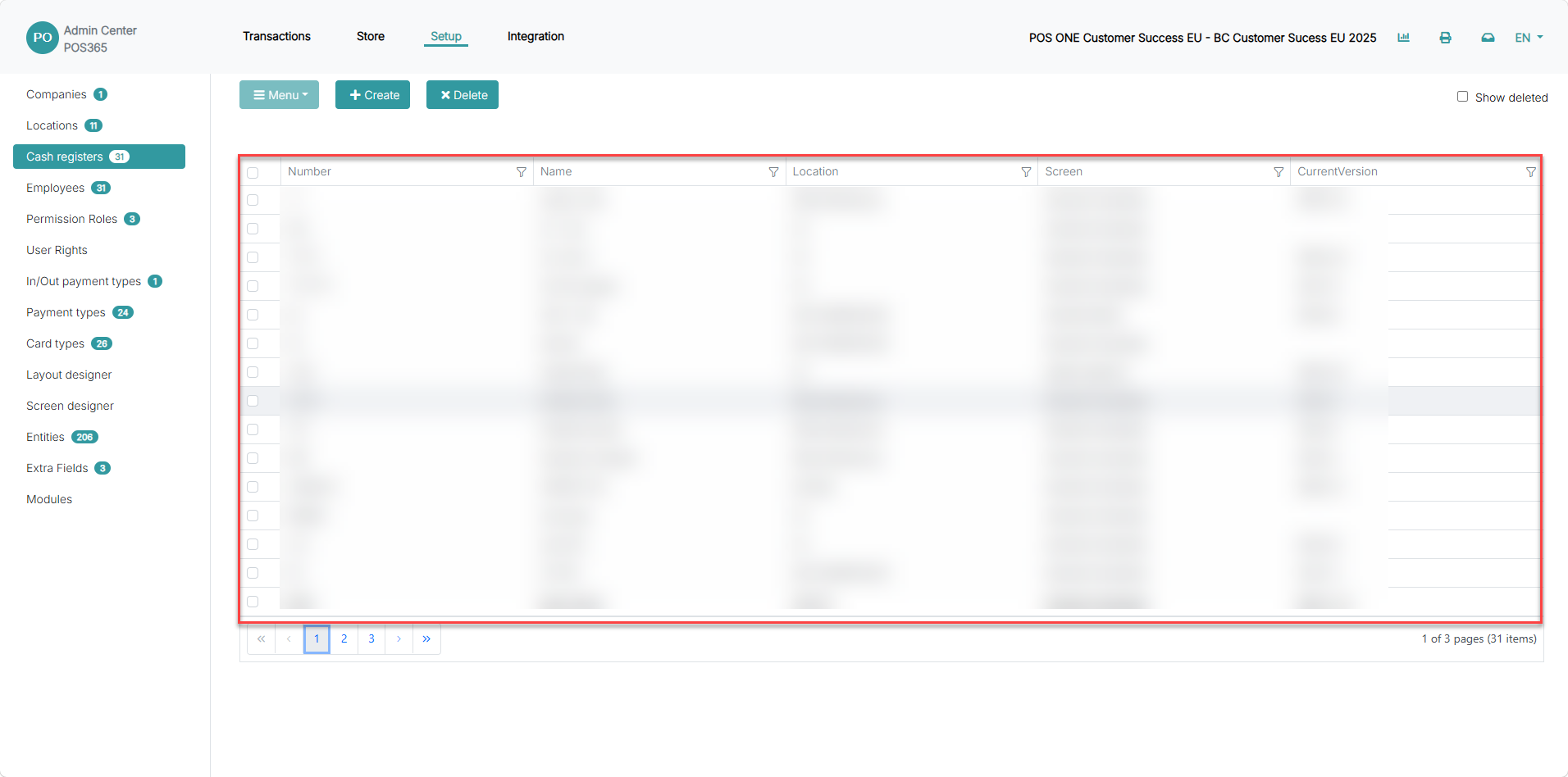 create and set up a new company in the admin center