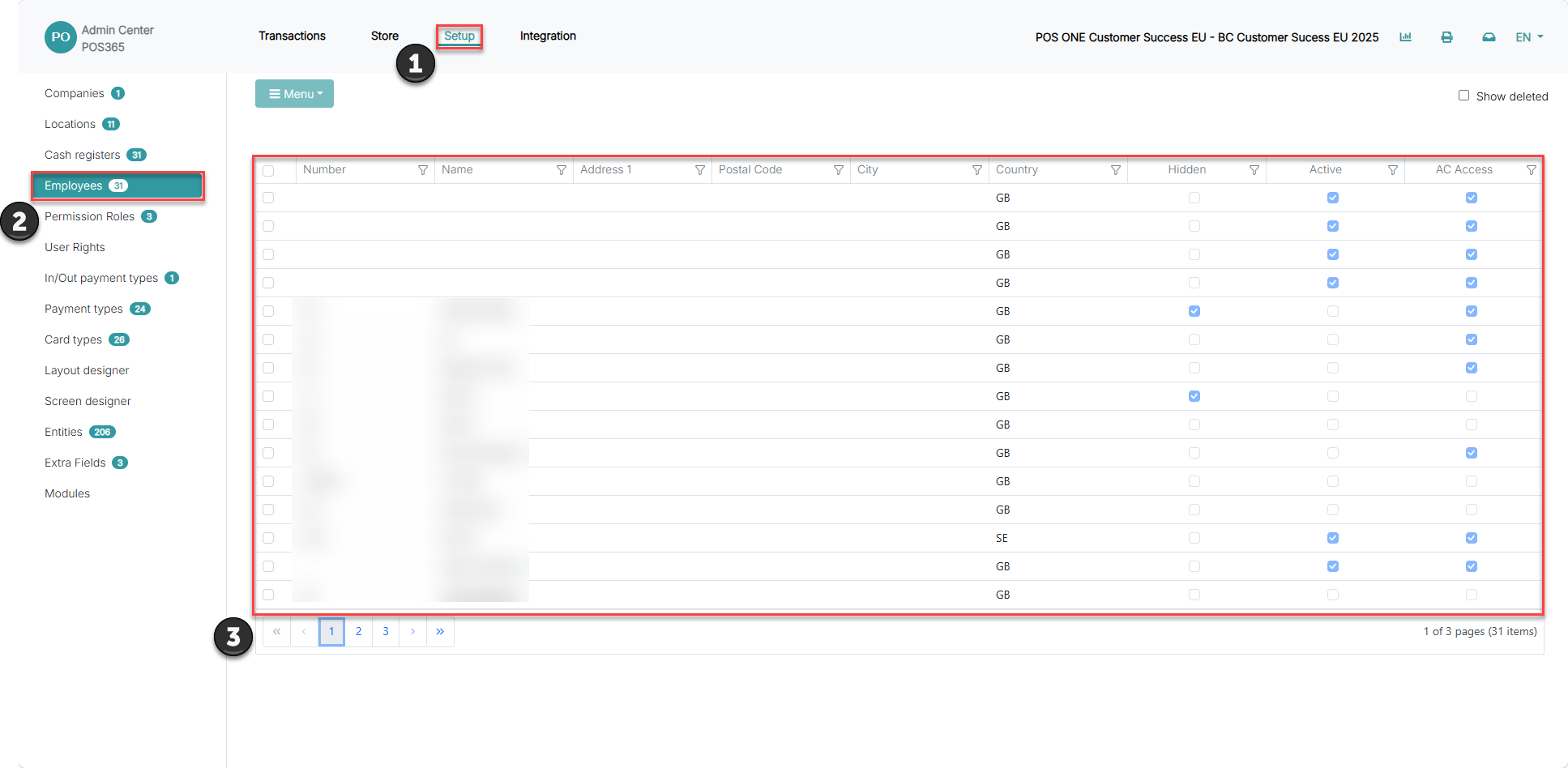 create and set up a new company in the admin center
