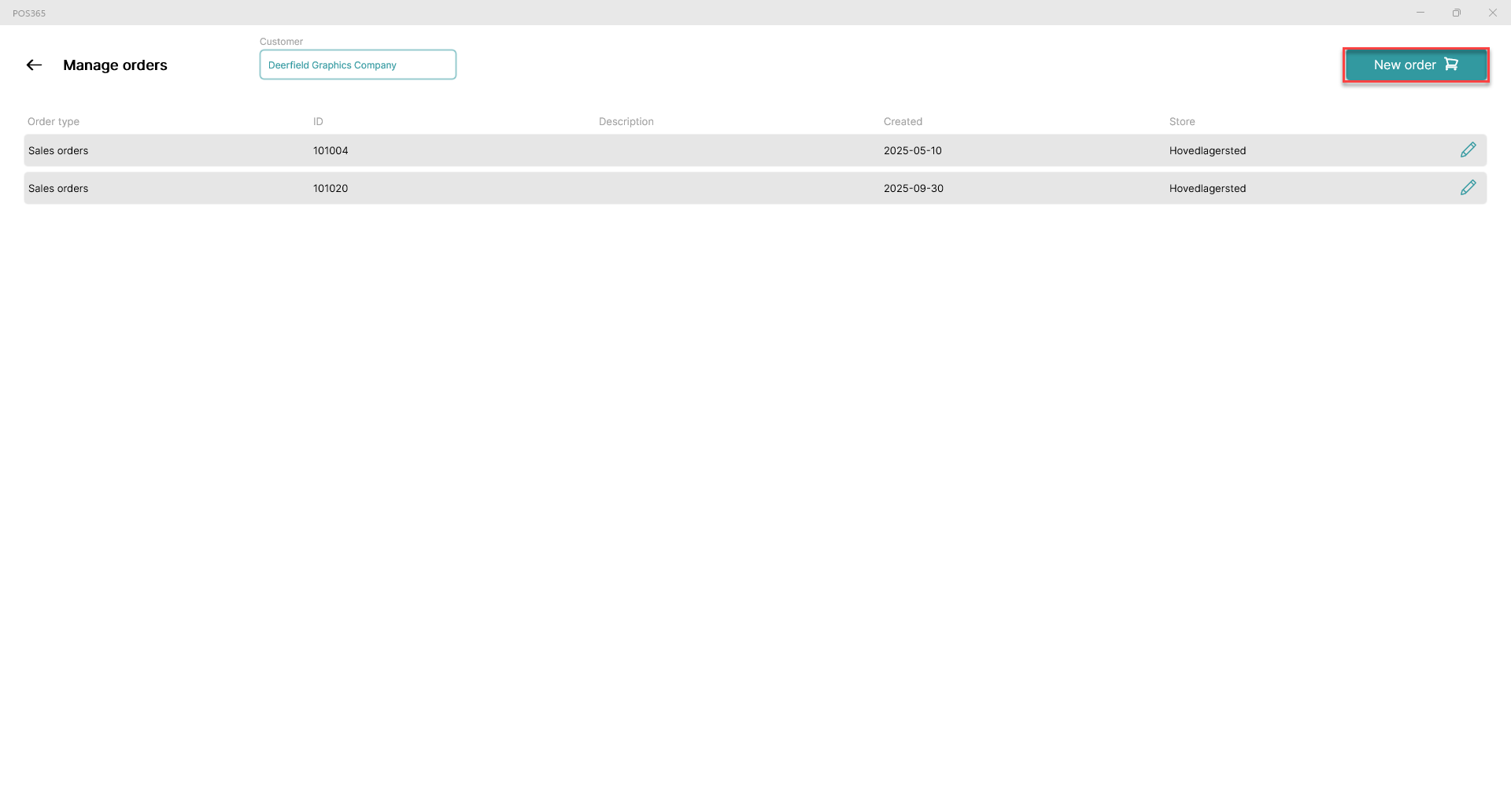 create orders sales quotes through pos365