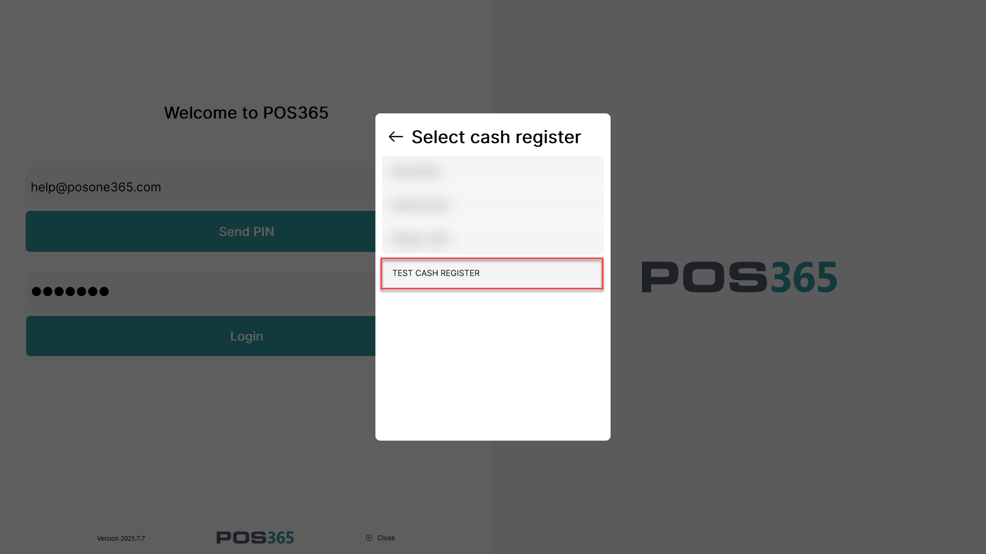 Select cash register