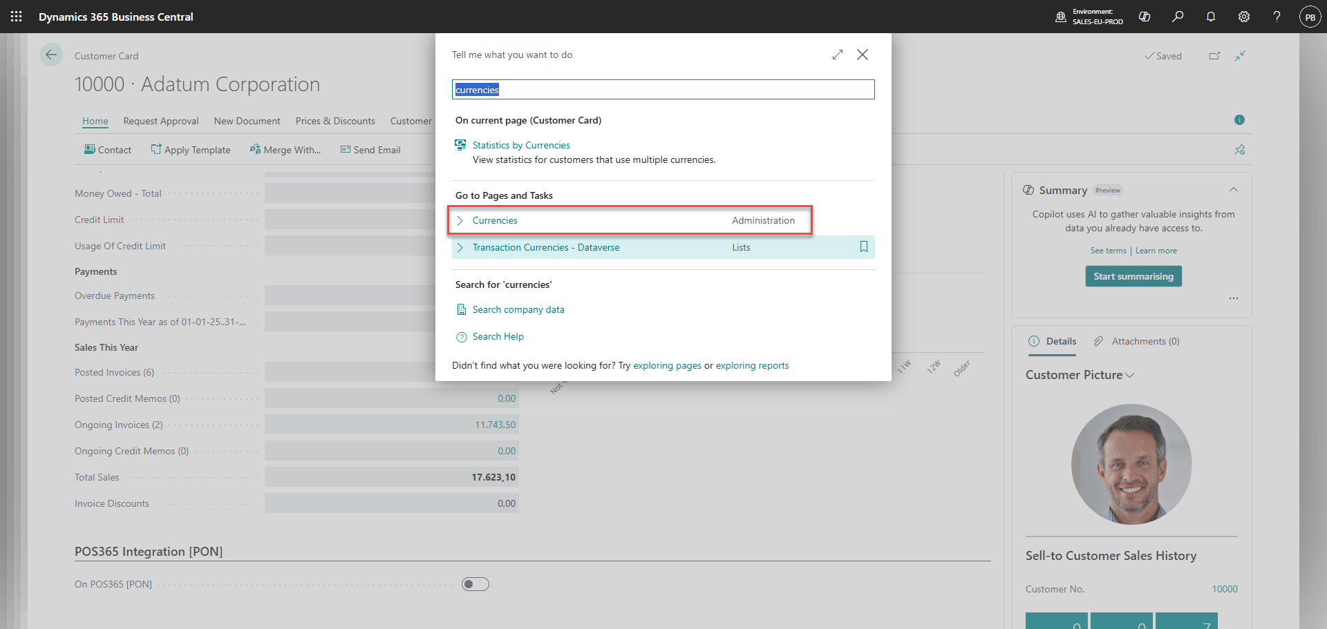 download business central extension set up integration