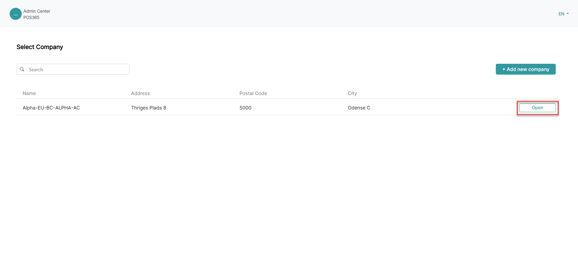 grant access to the admin center