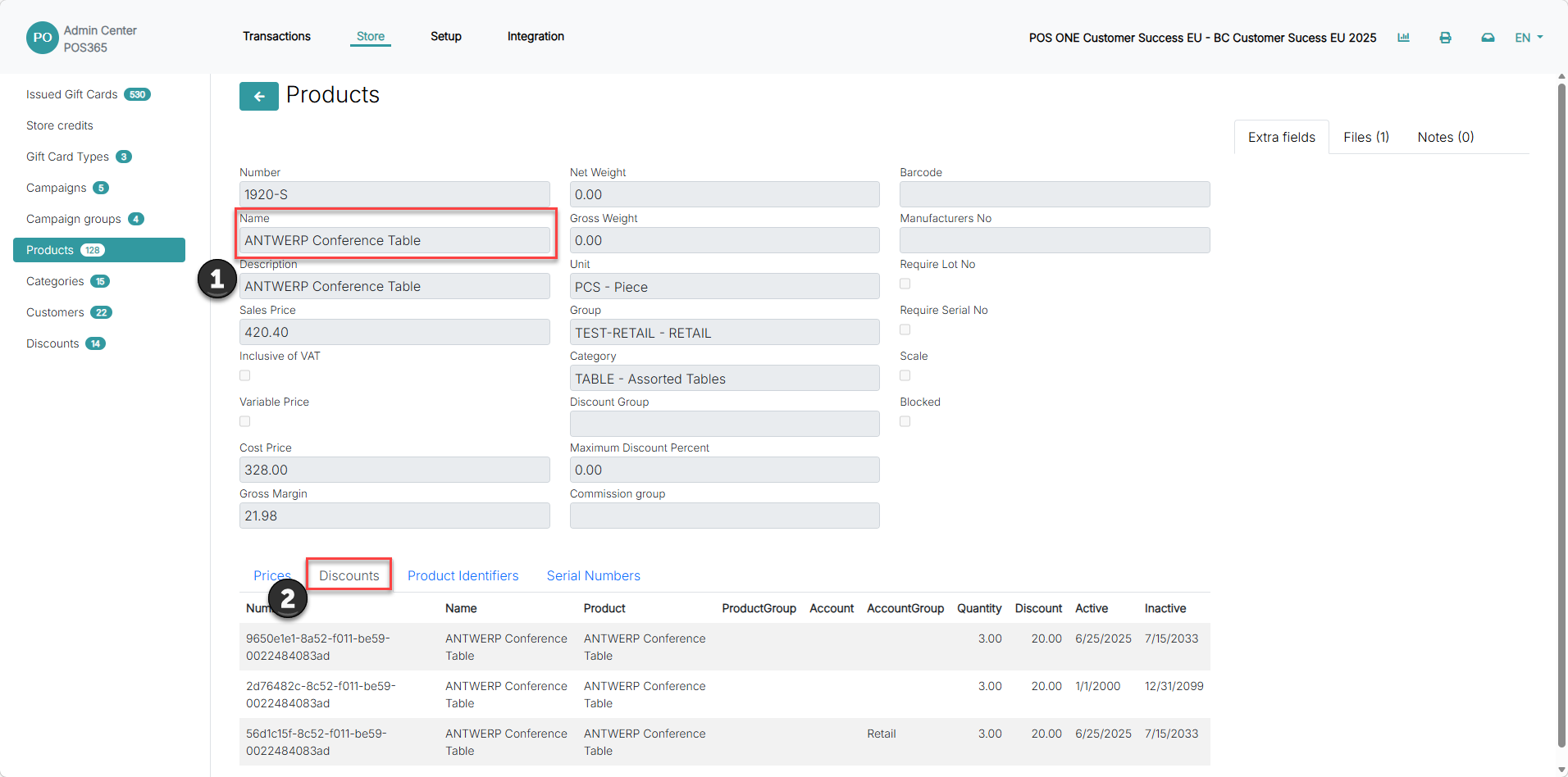 make sales price lists for pos365