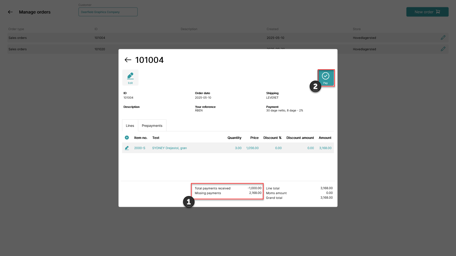 order status management