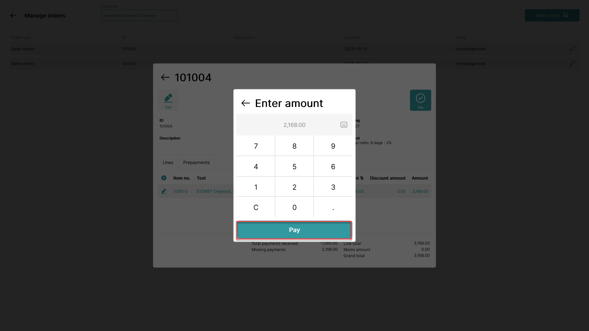 order status management