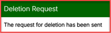 request deletion of company