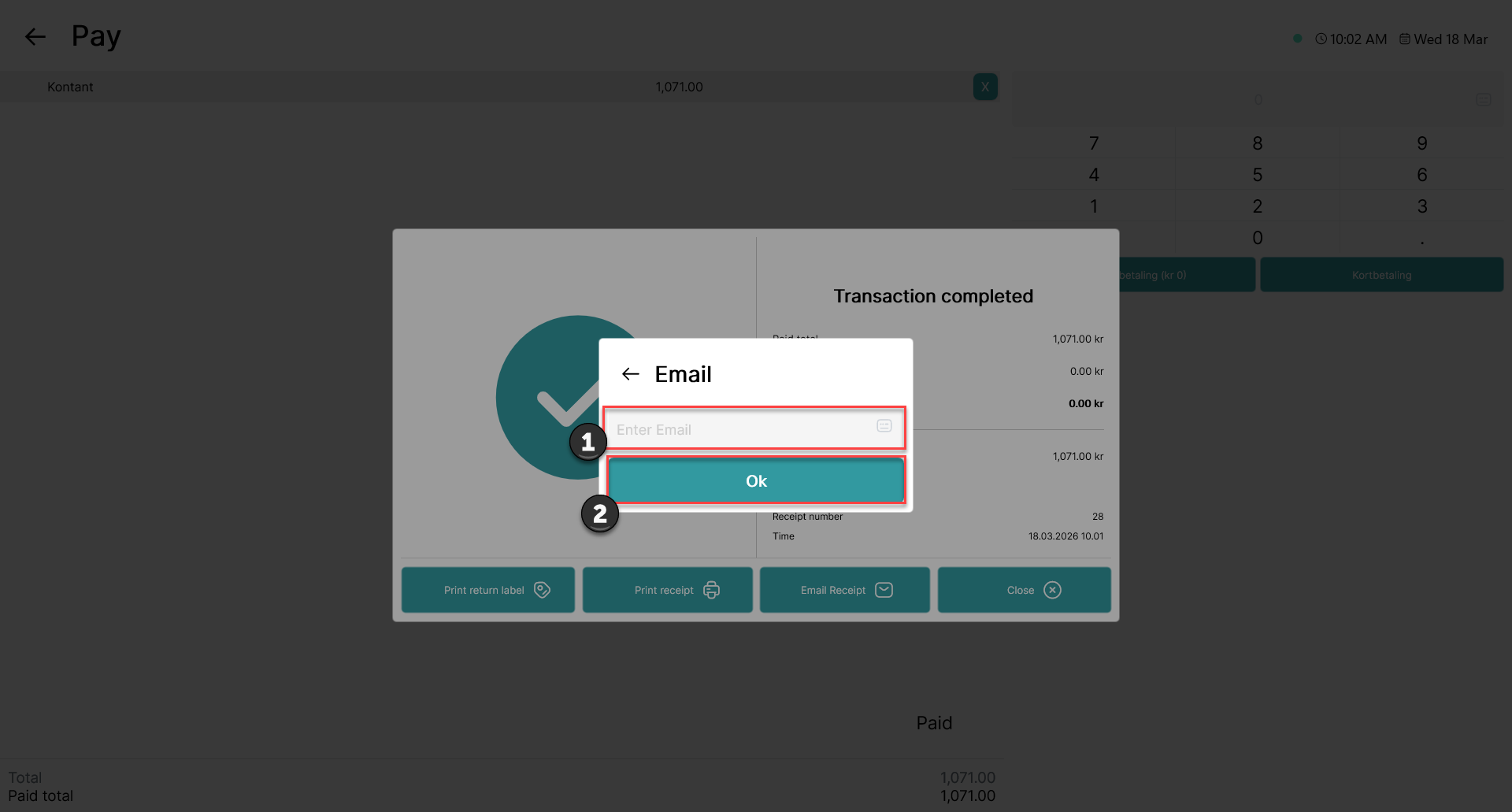 send receipt by email