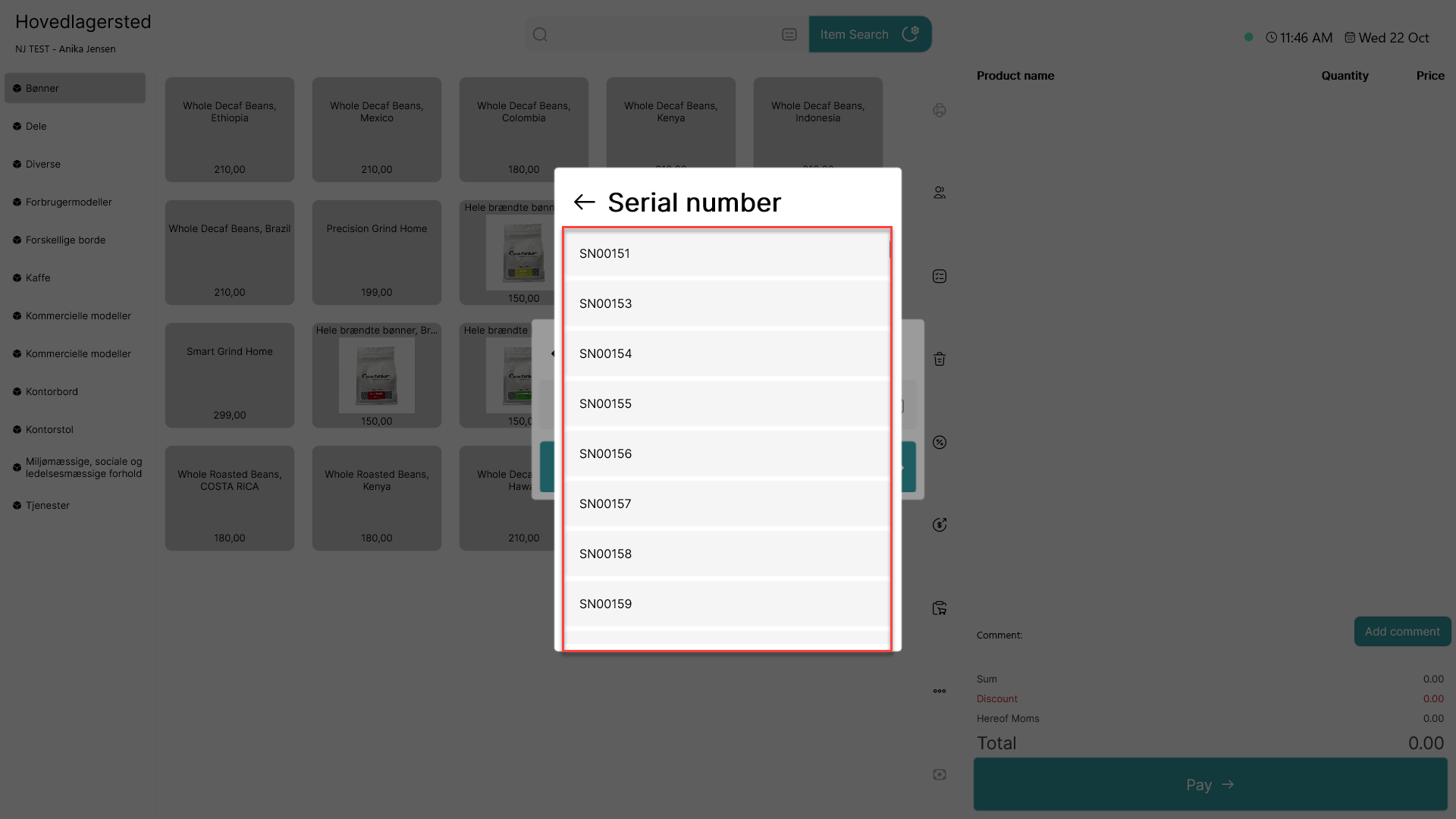 track serial numbers