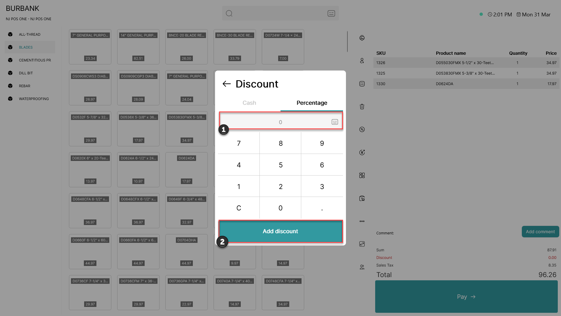 add percentage discount to entire order