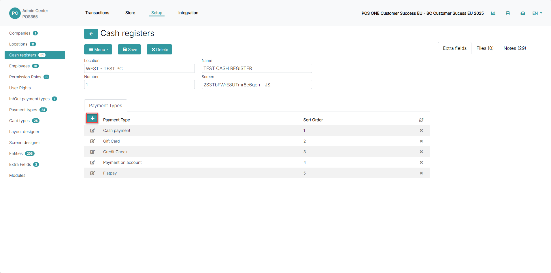 create and set up a new company in the admin center