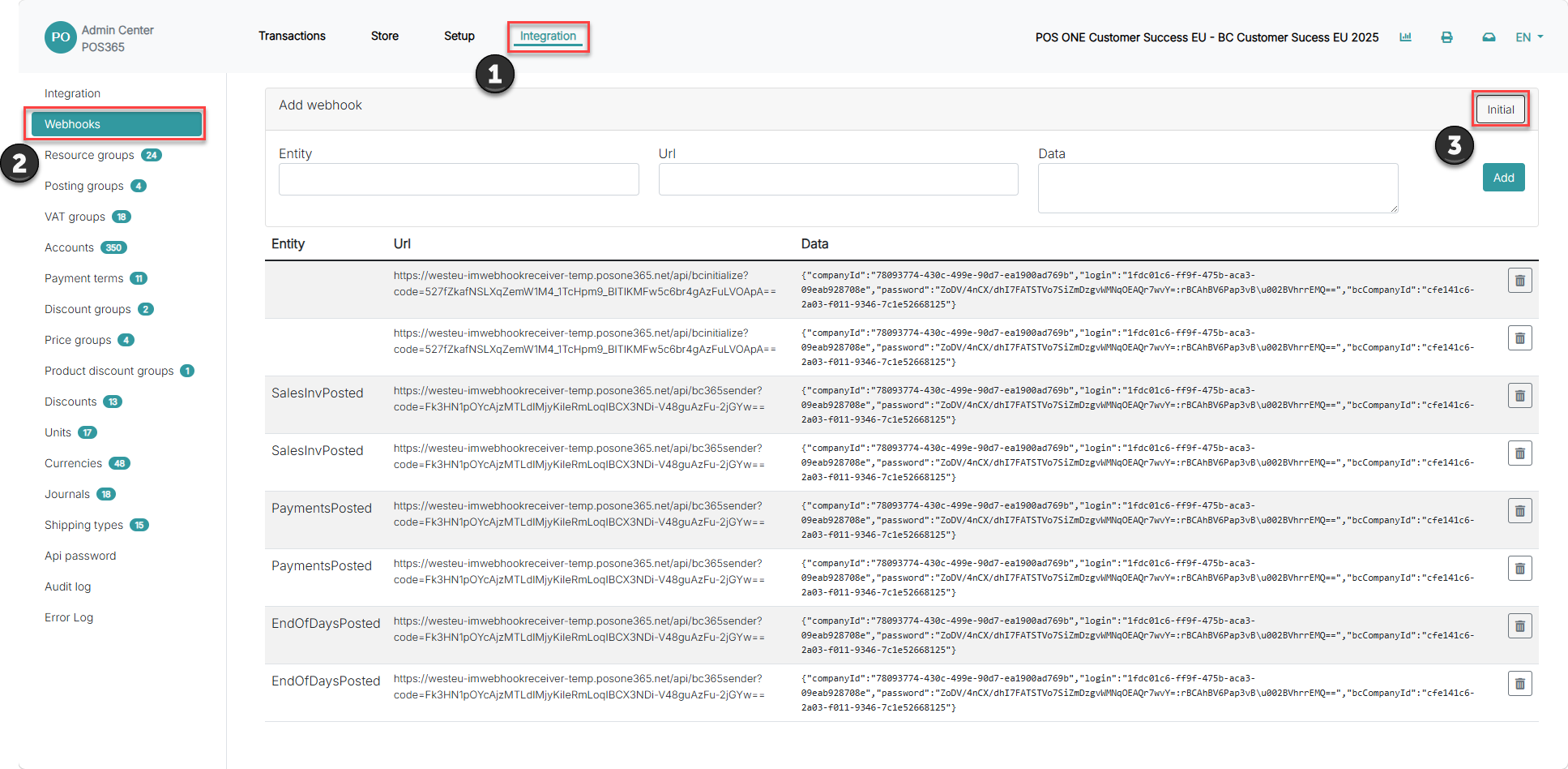 create and set up a new company in the admin center