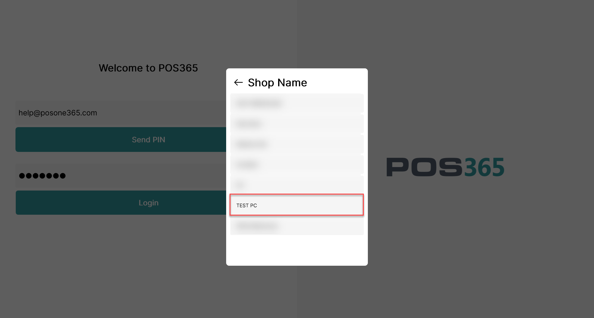 Select POS location