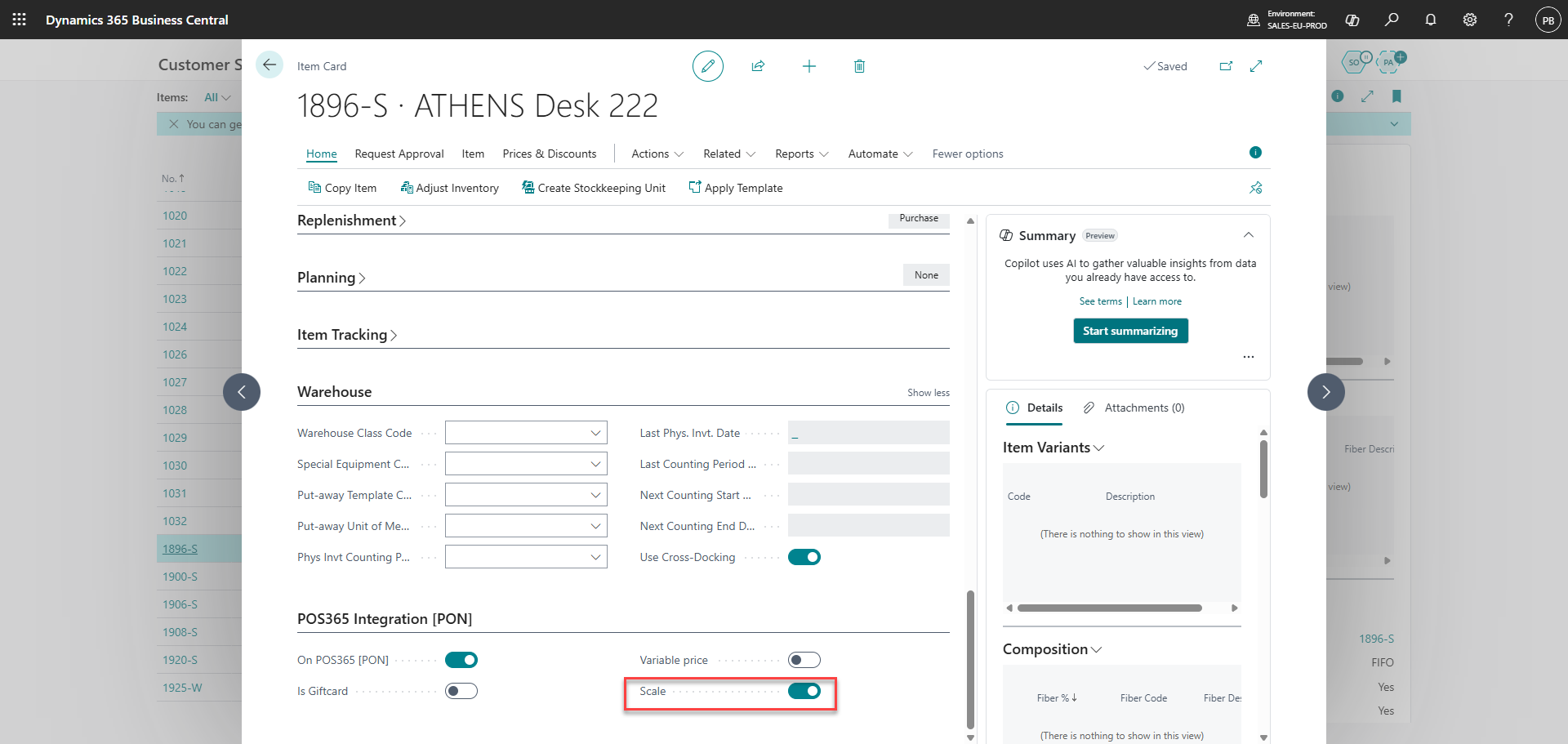 enable scale on products
