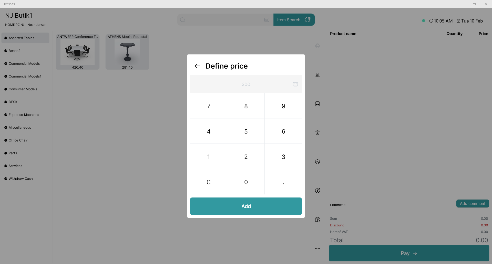 enable variable price