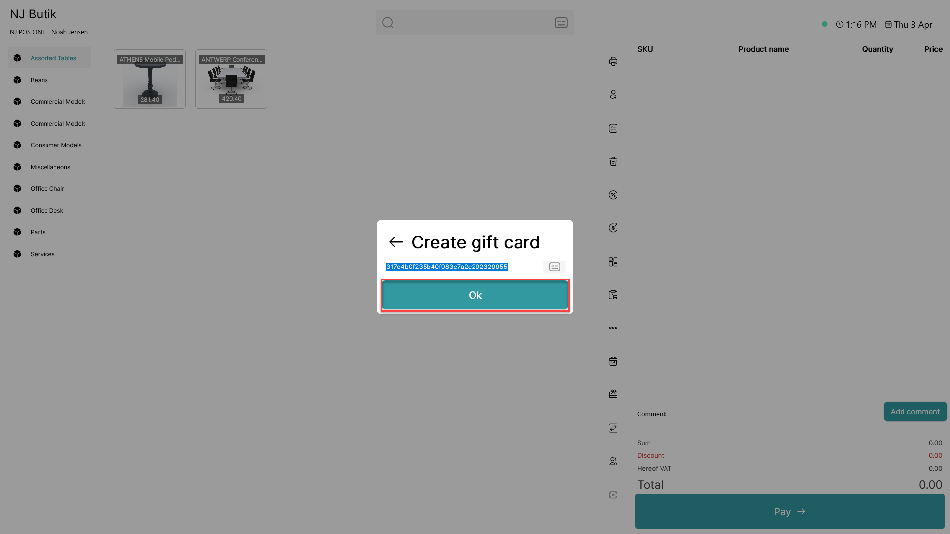 how to create a gift card