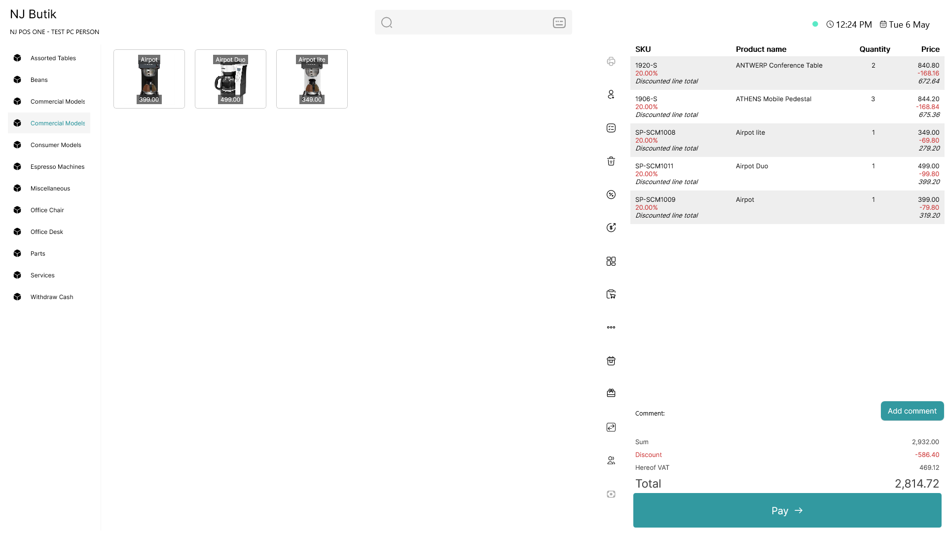 how to enable disable a customer display screen