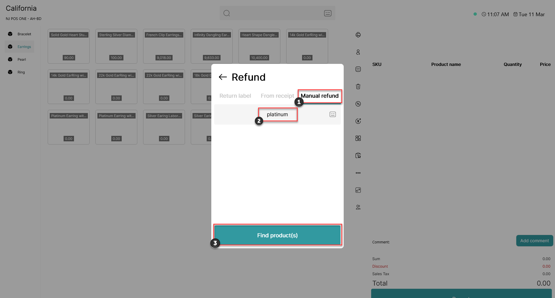 how to make a manual refund