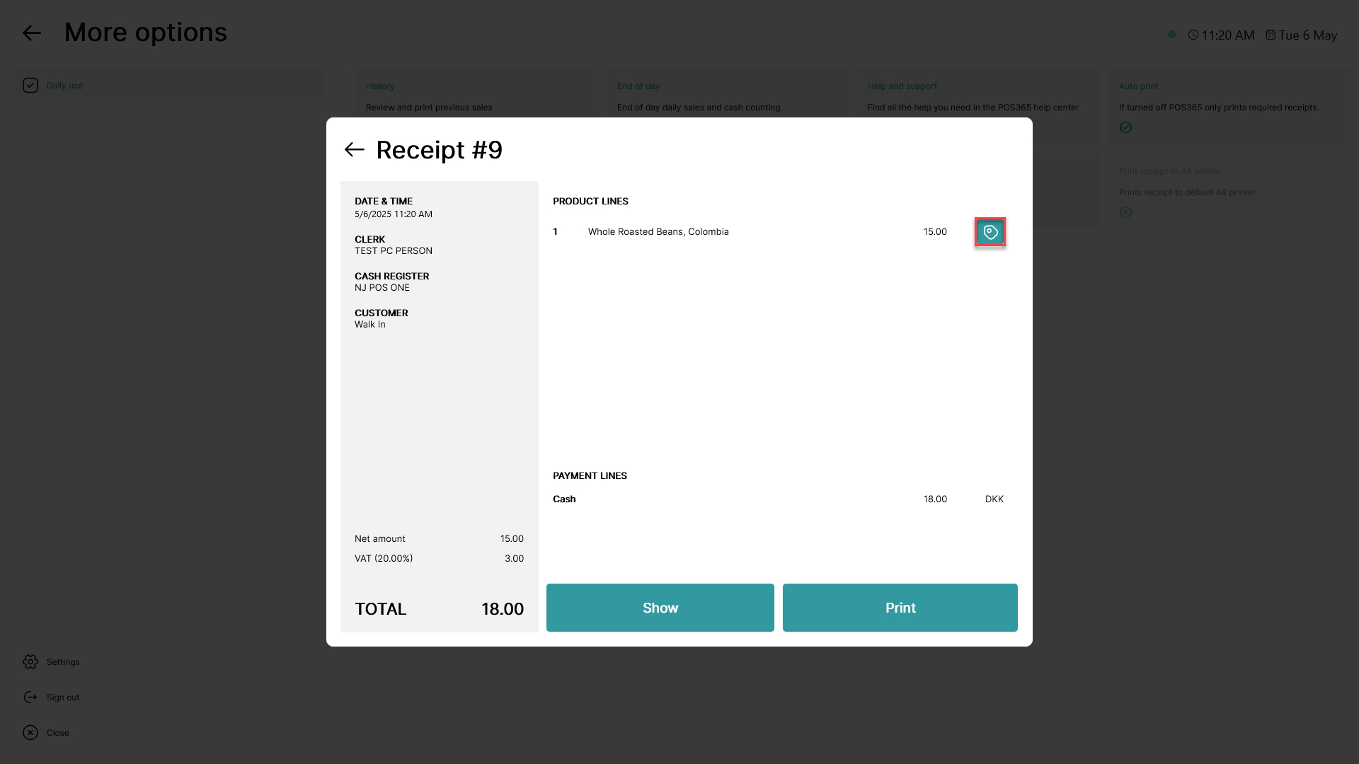 how to print a return label