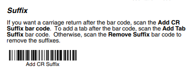 how to set up your scanner to save an return character at each scan