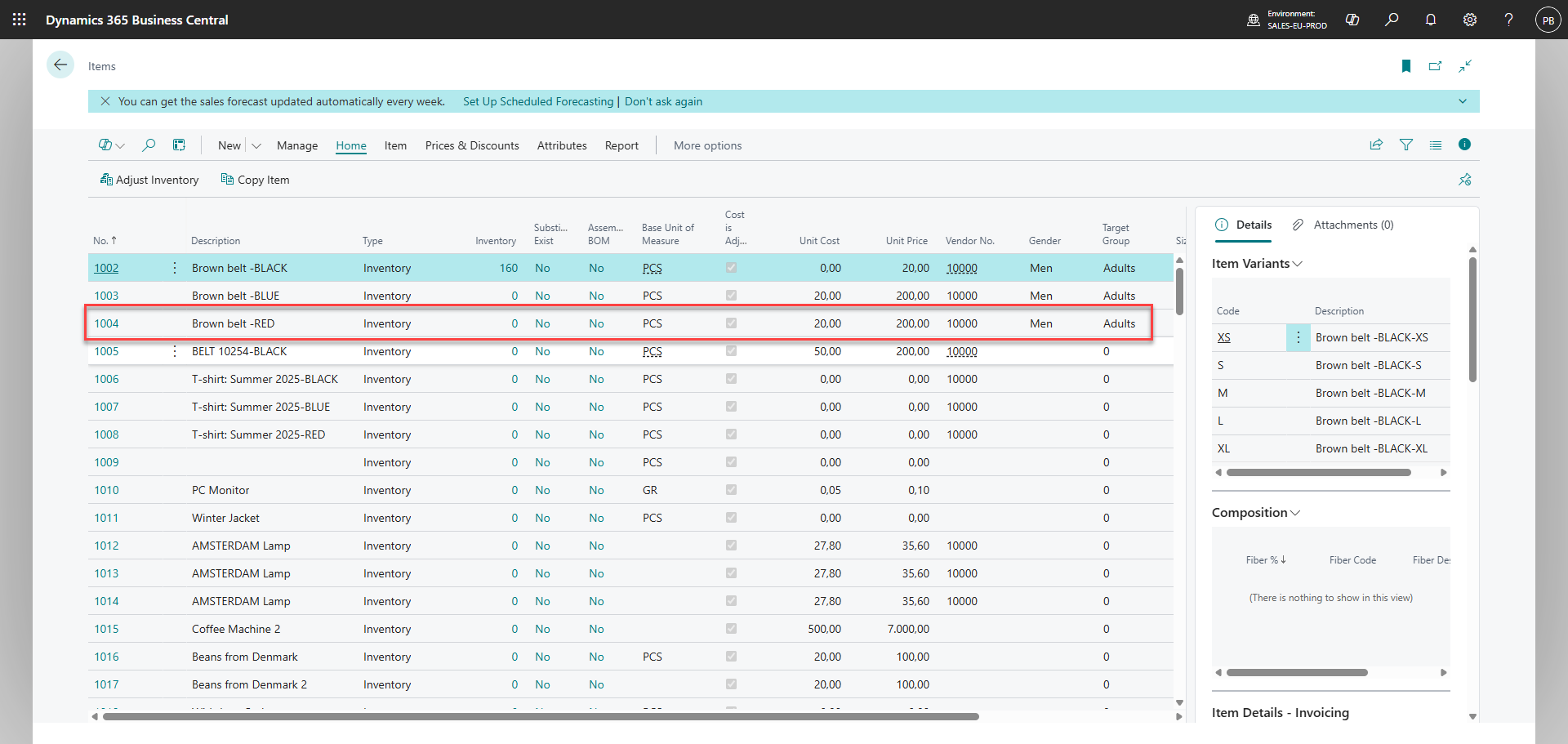 how to synchronize items to the admin center