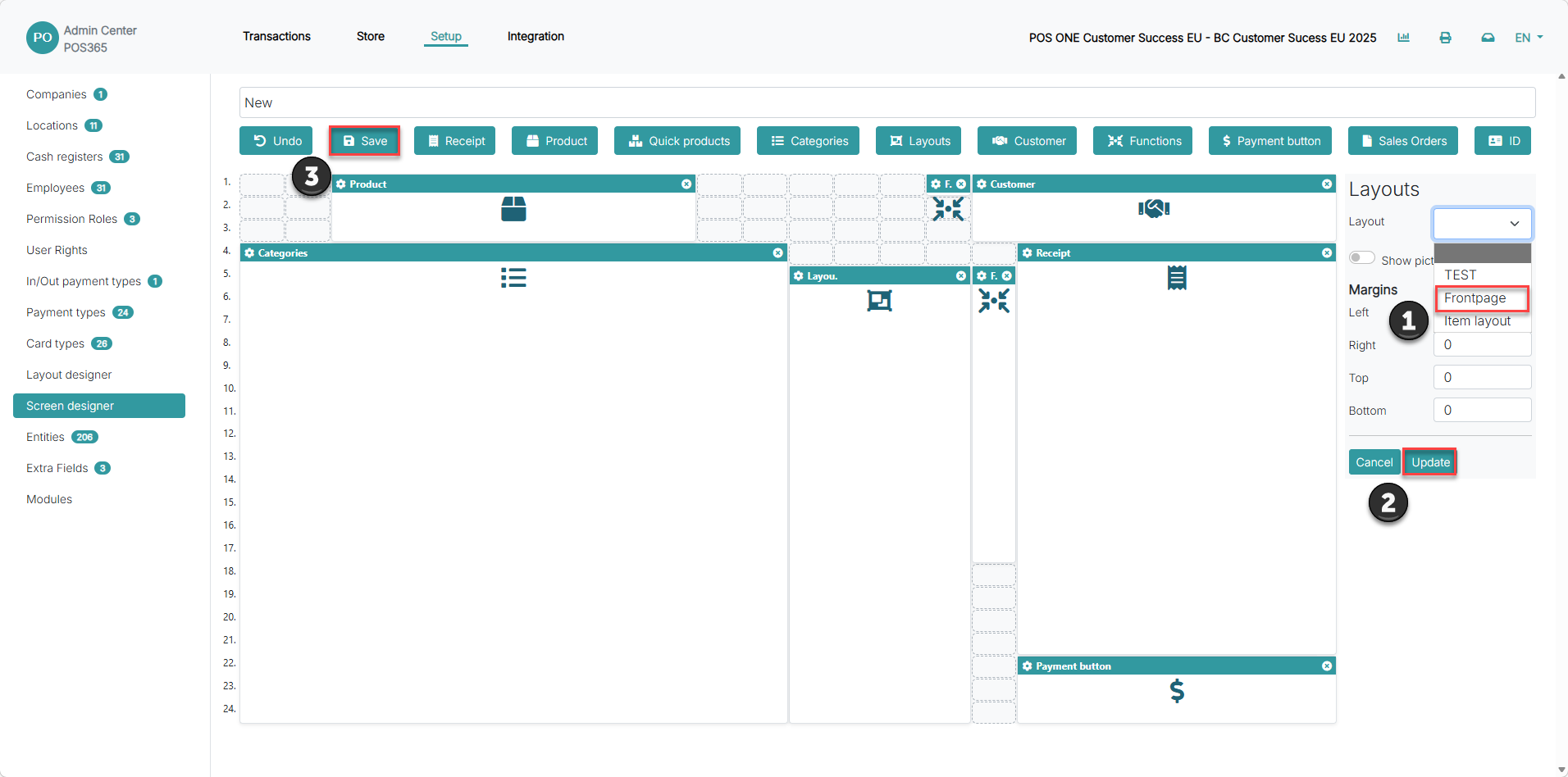 Select layout