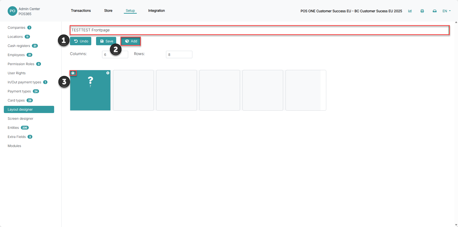 Sub layout