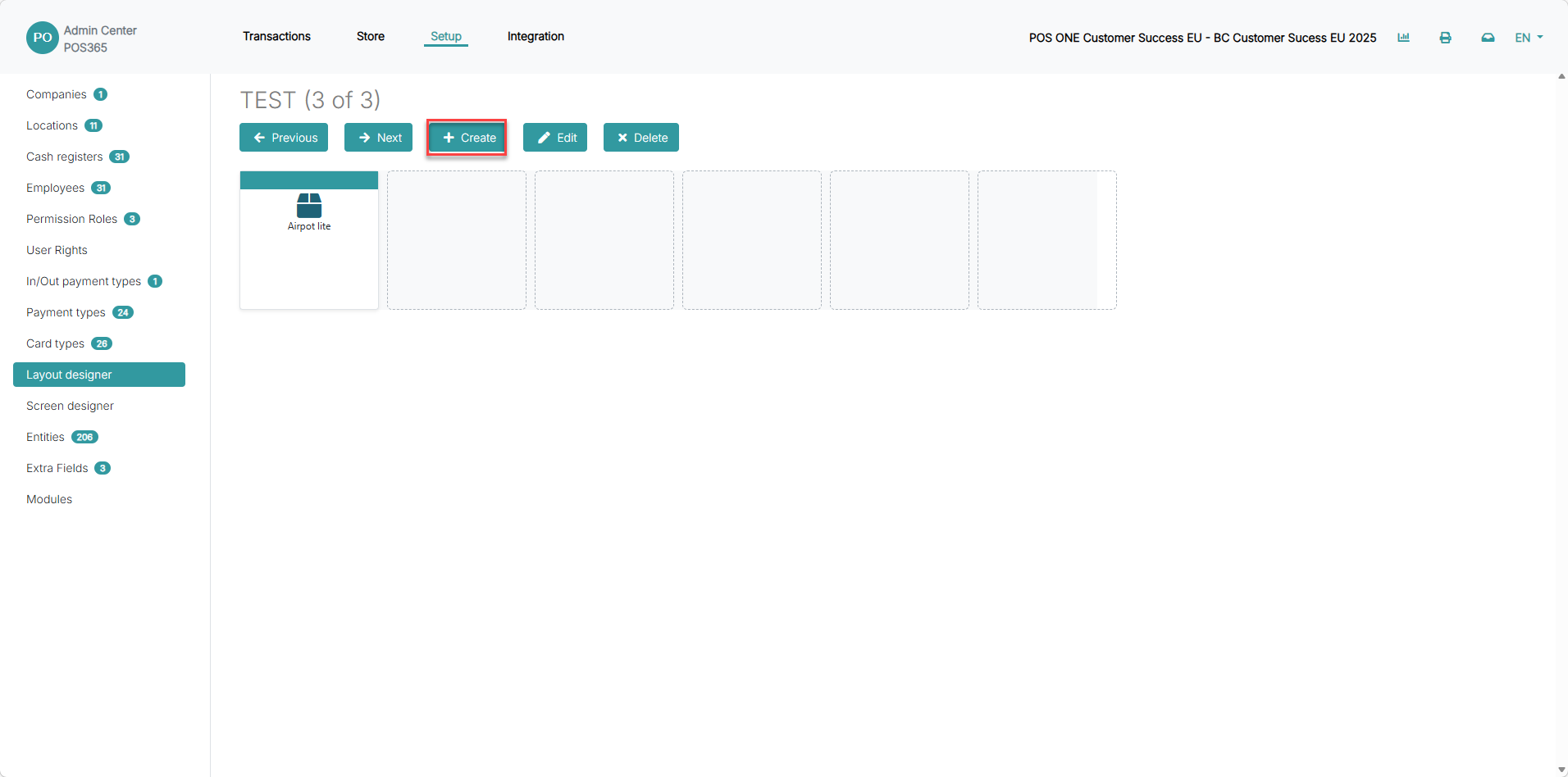 Create layout