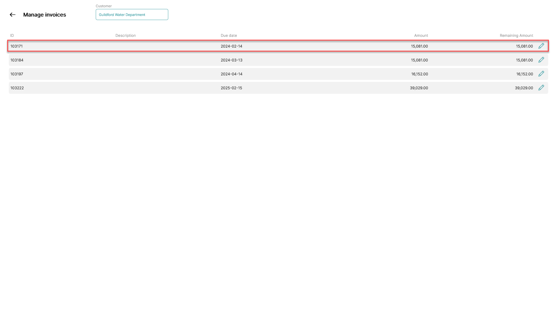 pay active invoices