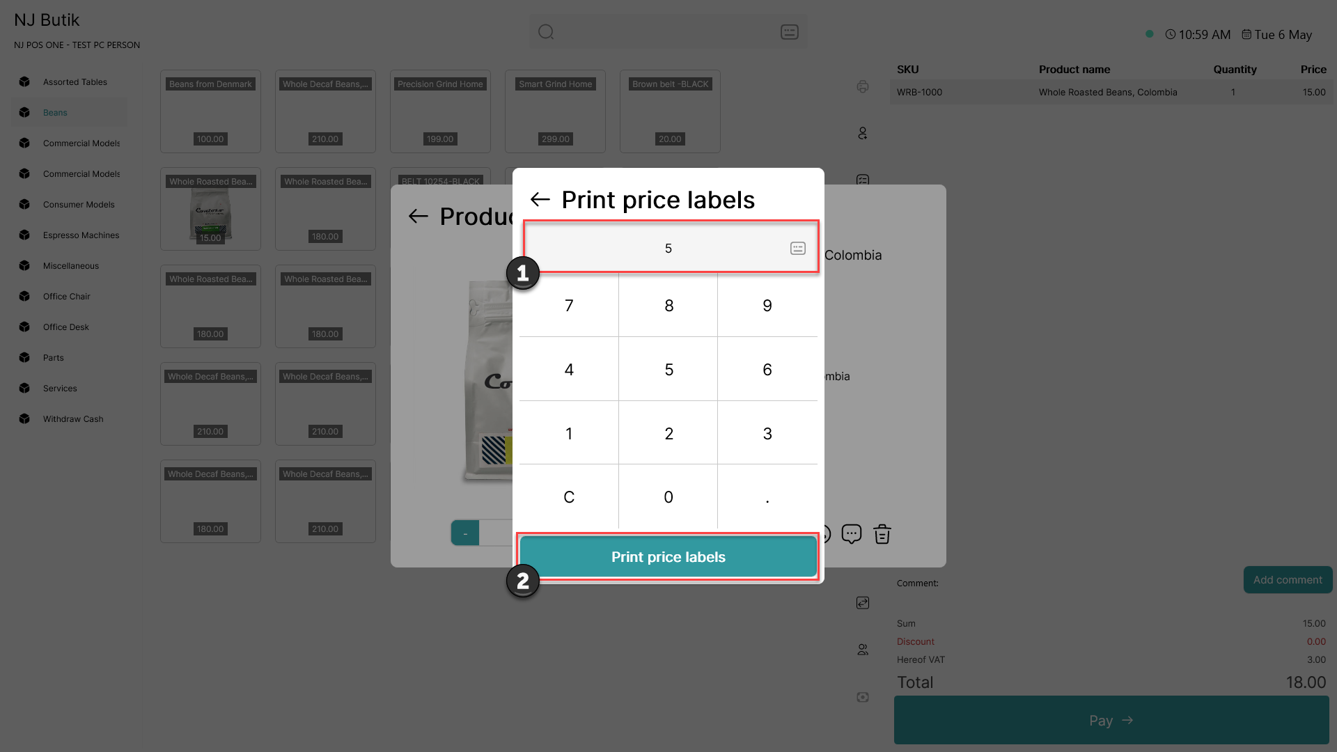 print price labels for products