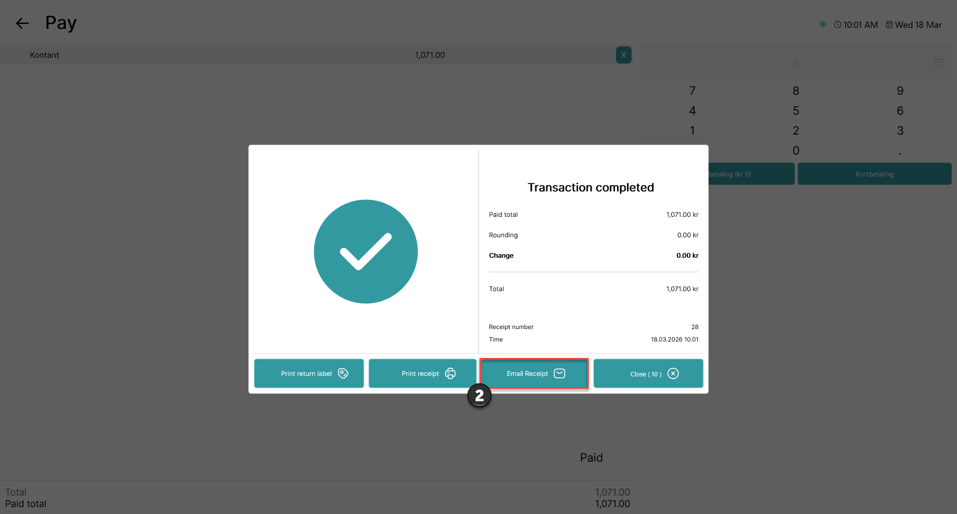 send receipt by email
