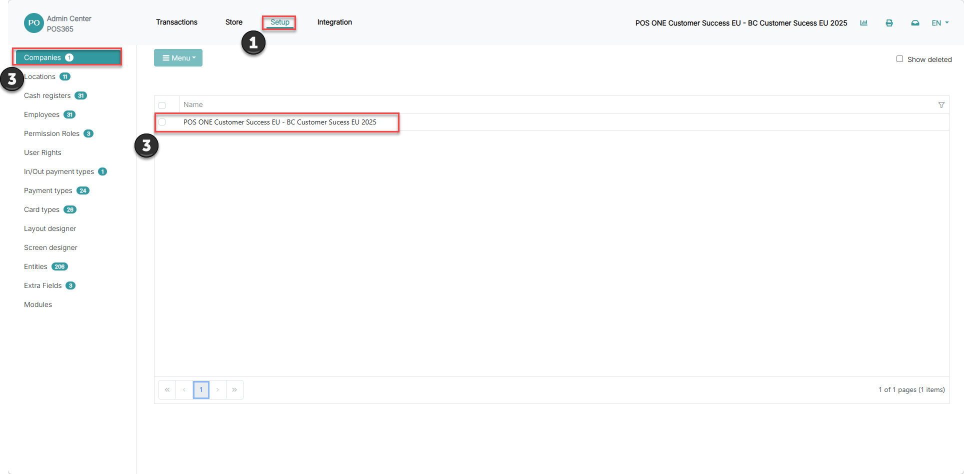 set default customer