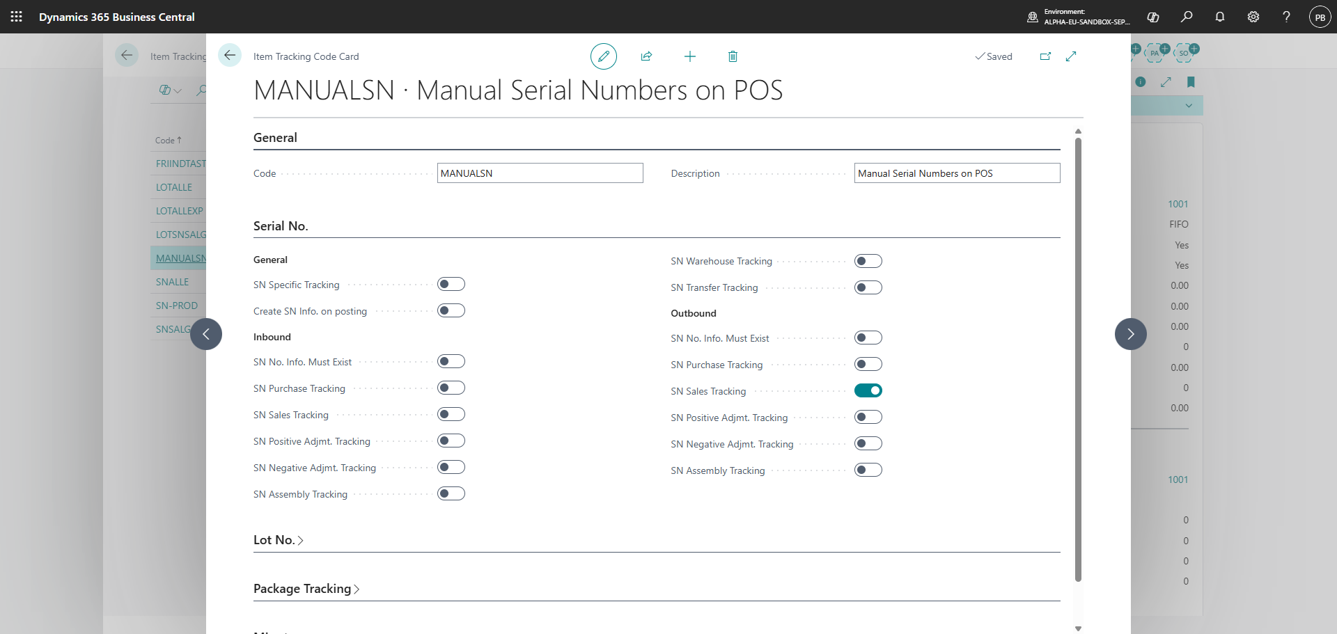 set up serial numbers