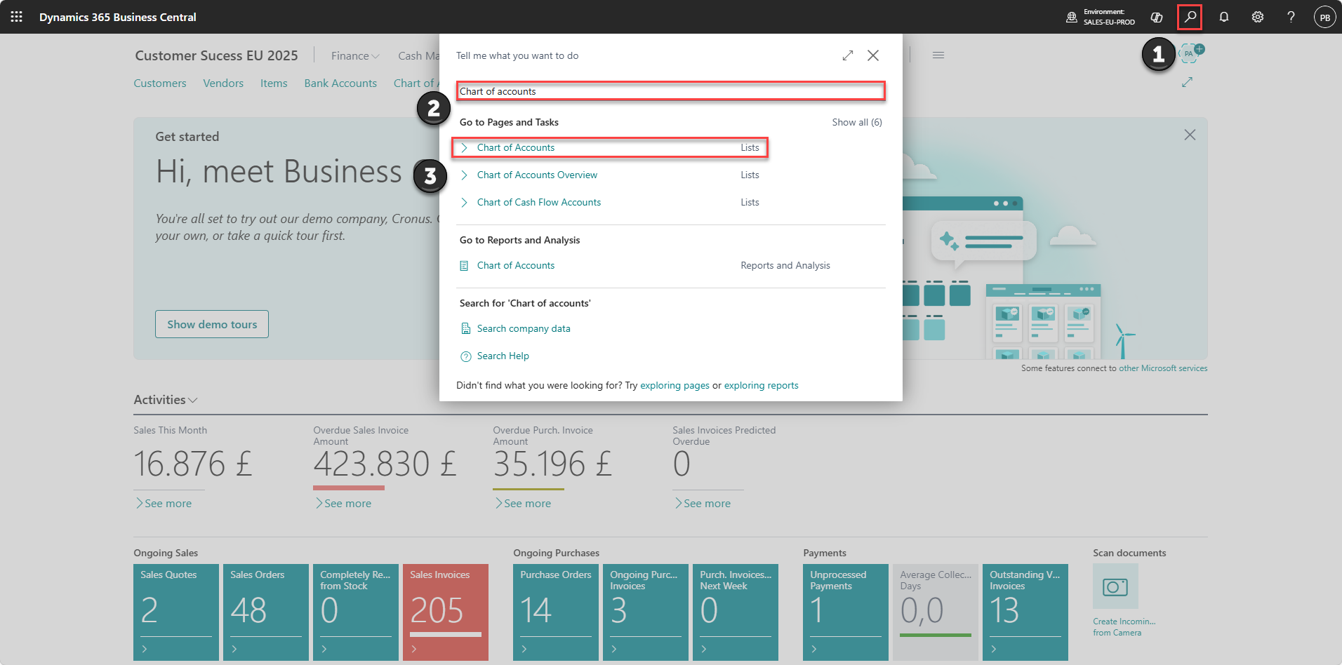 setup of vat on accounts in business central without double posting