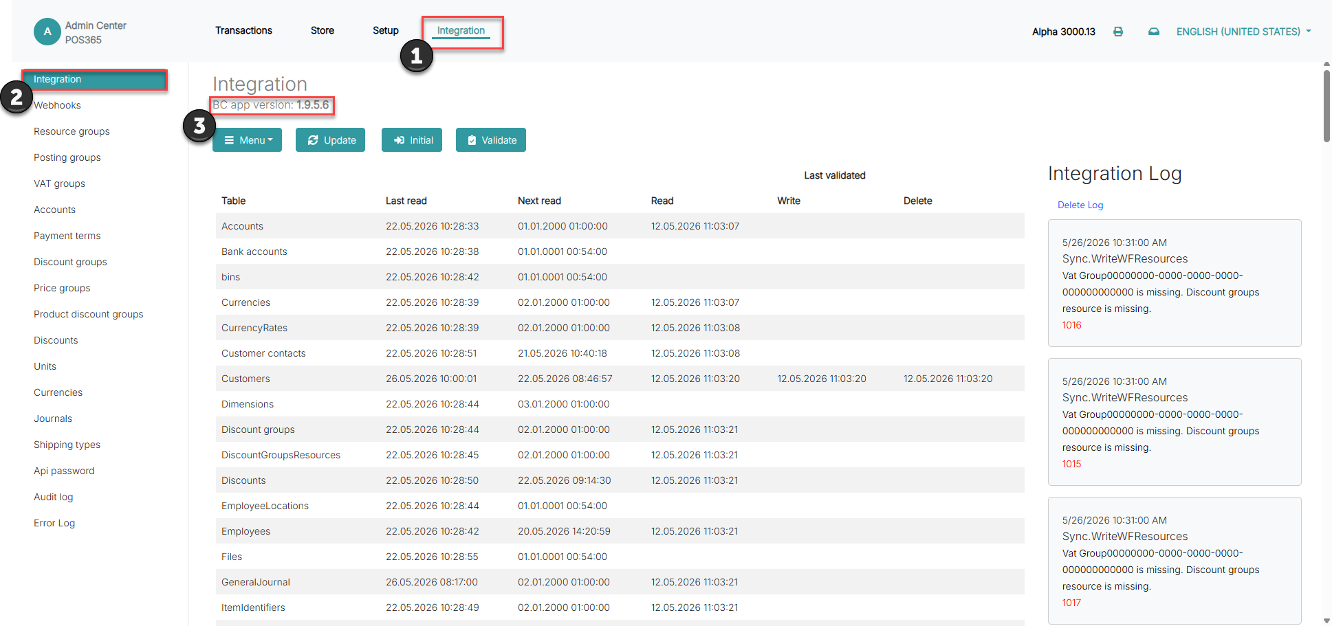 view active business central extension version in admin center